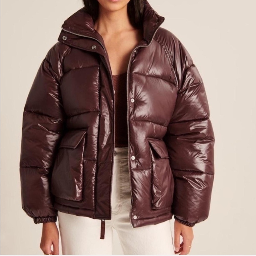 Abercrombie Glossy Brown Puffer